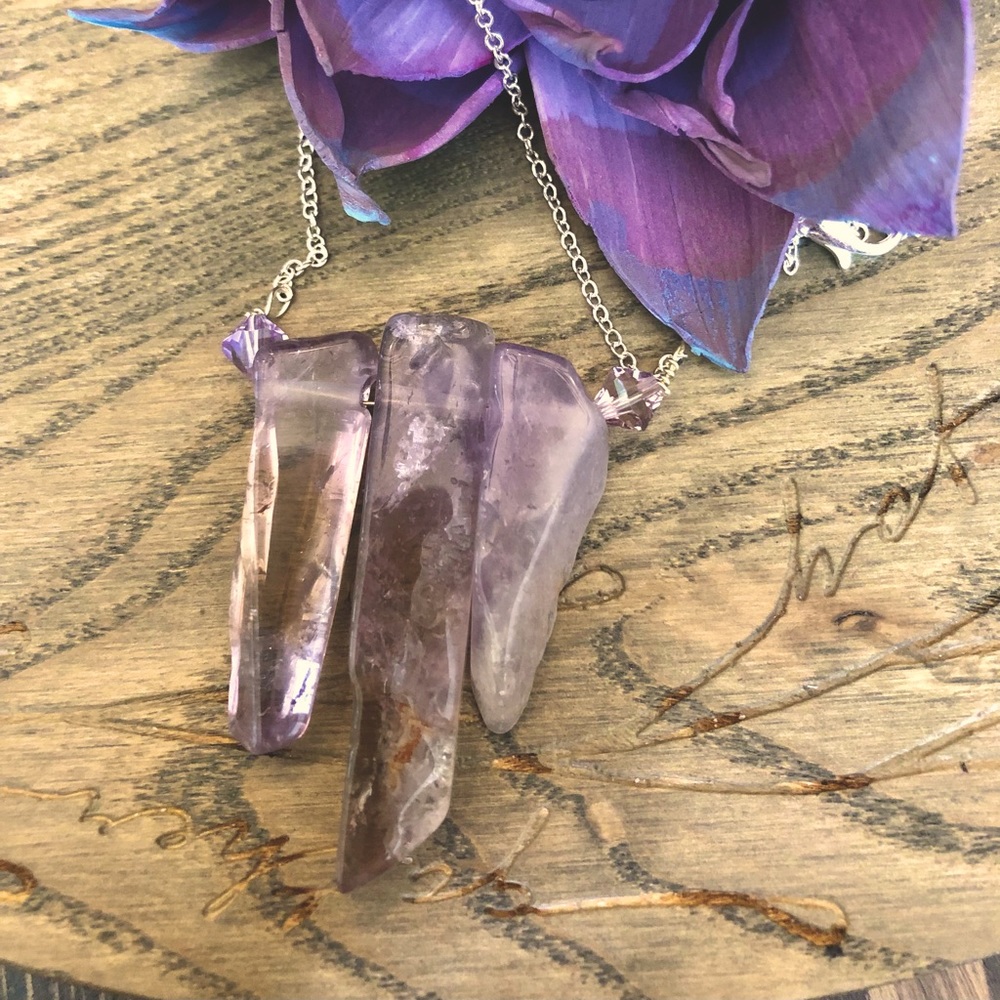 Amethyst Slabs Necklace